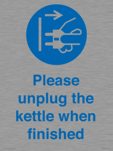Please unplug the kettle when finished